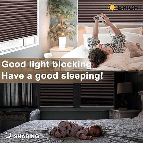 Miniatura 5 de MYshade Persianas opacas celulares inalámbricas de 1.5 pulgadas, aislamiento térmico, reducción de ruido, impermeables, tratamientos de ventana de