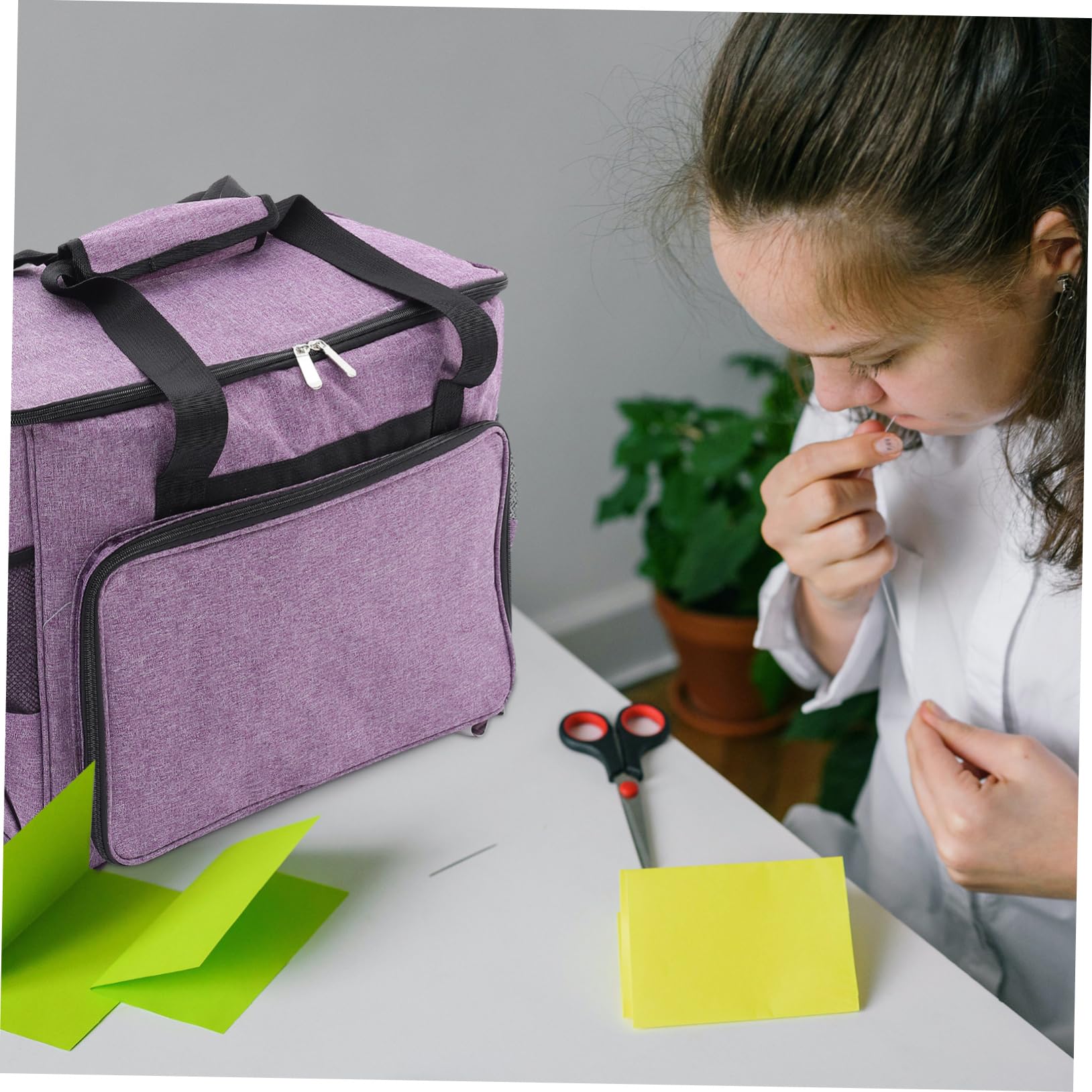 HOODANCOS Sewing Bag Multi-grid Storage Pouch for Travel Sewing Machines Oxford Cloth