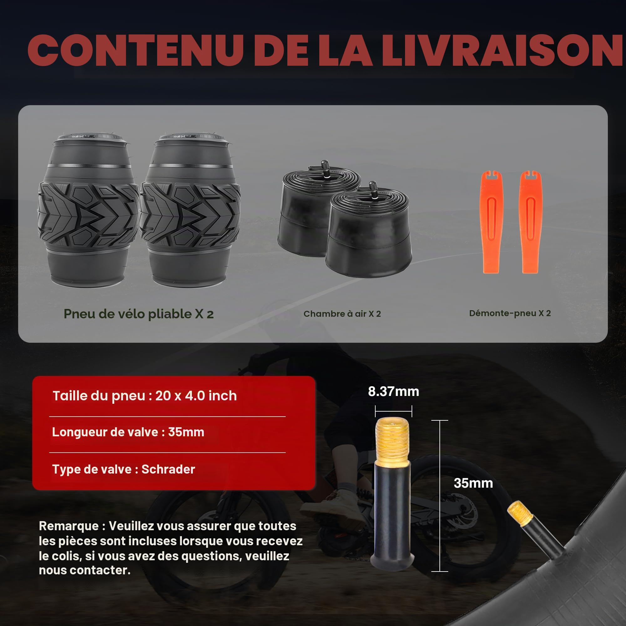 ZUKKA Pneus de VTT Fat Bike 20/26 x 4,0" - 20/26" - Robuste - Rainures profondes - Pliable - Remplacement tout terrain