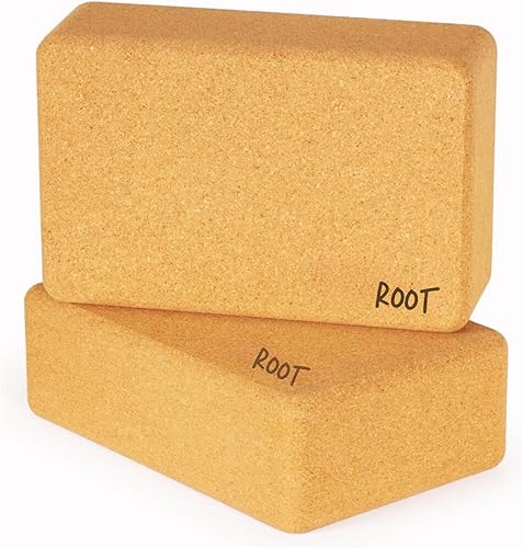 Ultimate Eco-Friendly Yoga Blocks  Premium Portuguese Cork Bricks  Set of One or Two Cork Yoga Blocks  2 pack or Single Block  High Density,