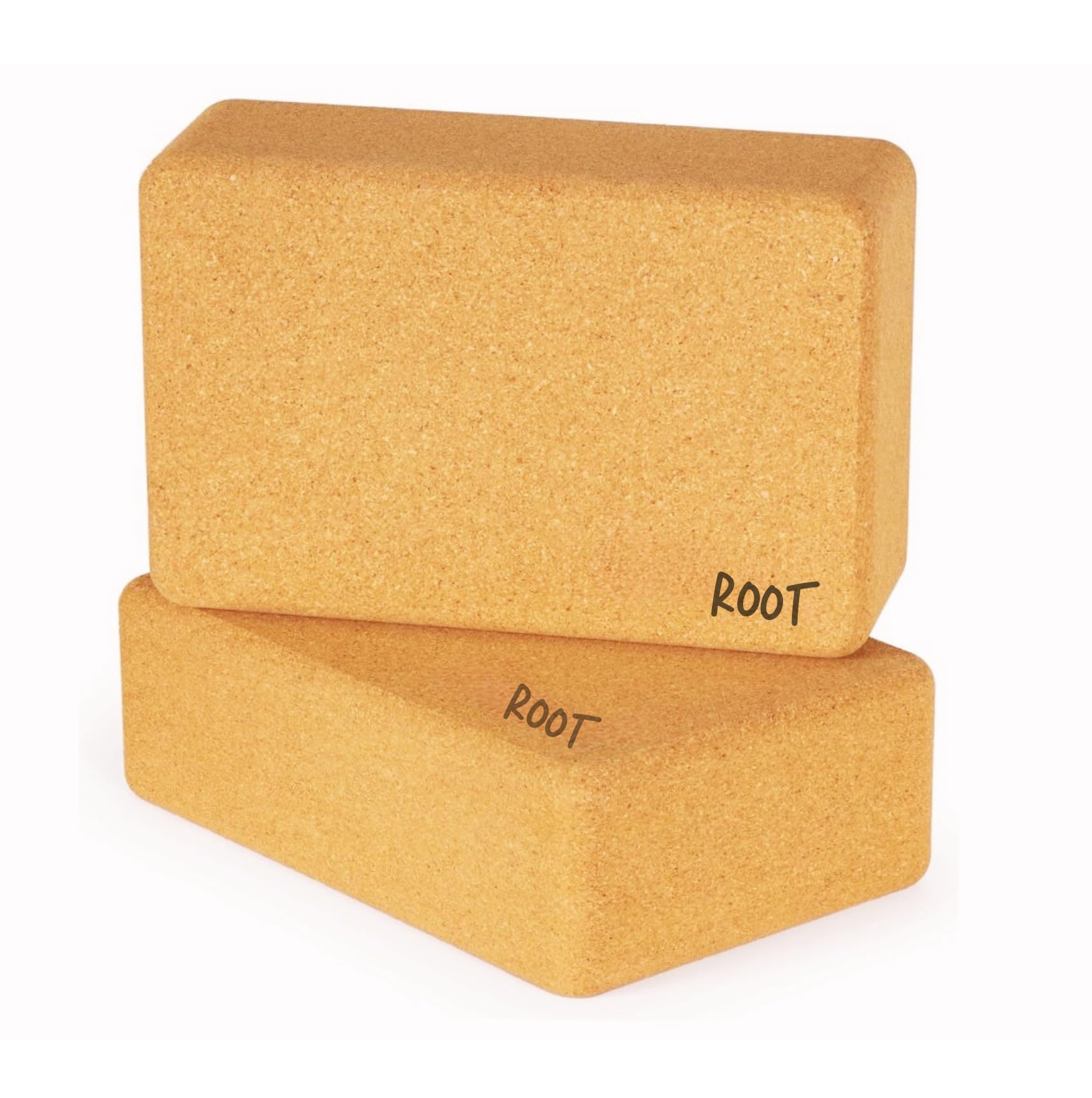 Ultimate Eco-Friendly Yoga Blocks | Premium Portuguese Cork Bricks | Set of One or Two Cork Yoga Blocks | 2 pack or Single Block | High Density,