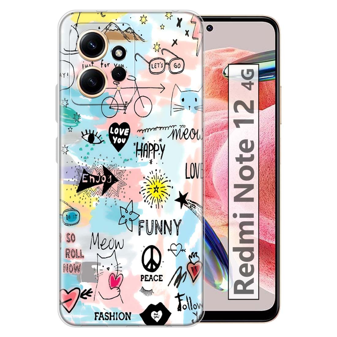 Fashionury Soft Silicone Designer Printed Full Protection Printed Back Case Cover for Redmi Note 12 4G -D0126 (B0C29FSPF6) Amazon Price History, Amazon Price Tracker