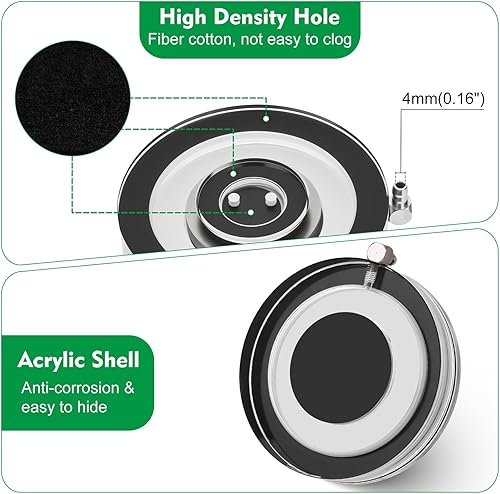 Miniatura 2 de hygger Air Stones para acuarios, kit de burbujeador acrílico transparente con tubo de aire, piedra de burbujas ultra silenciosa, difusor de oxígeno