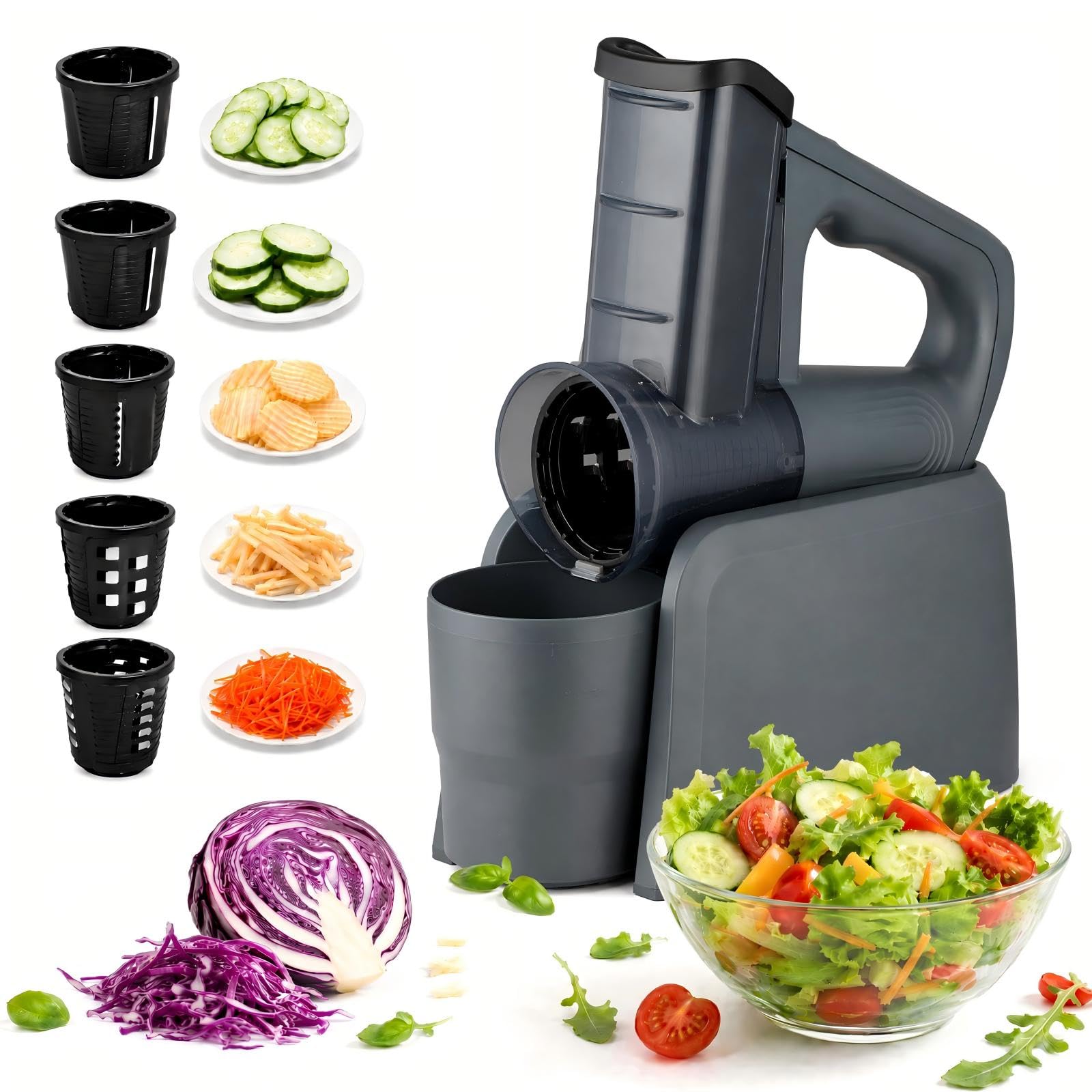 Photo 1 of Bivook Electric Grater Vegetable Spiralizer, 5-in-1 Slicer