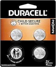 Duracell 2032 Lithium Battery, 4 Count Pack of 1, Compatible with AirTag, Child Safety Features, Key Fob, CR2032 3V Cell