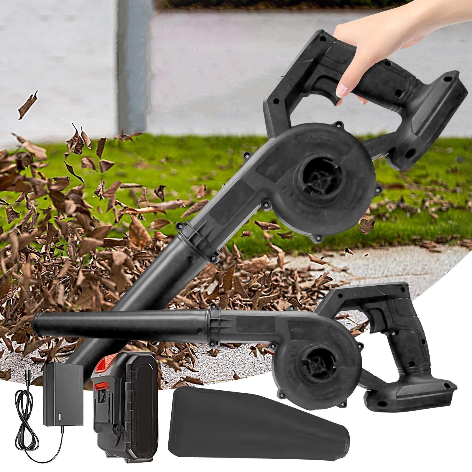 Soplador de Hojas Manual Recargable de 2 Modos Portátil | Soplador de Hojas Ligero para Jardín para Patio Exterior Terraza Césped Hogar Coche Taller