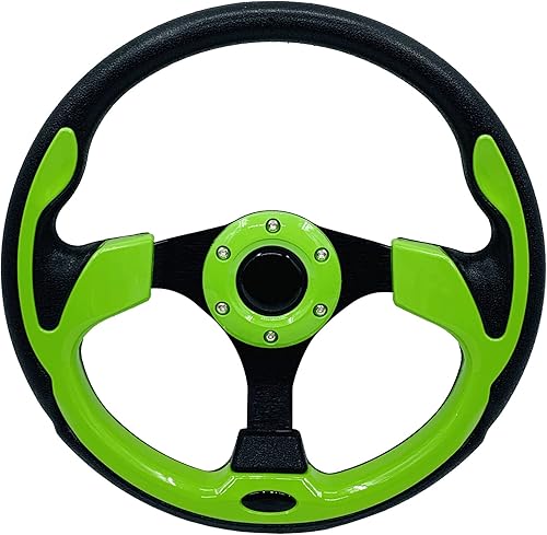 Miniatura 14 de Volante de carrito de golf de fibra de carbono de 12.5 pulgadas para Club Car DS & Precedent, EZGO TXT/RXV Yamaha Most Golf Cart