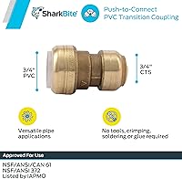 Vista 5 de Shatg #Sharkbite acoplamiento de transición de PVC de 1/2” Cts x 1/2"., UIP4016A, 0 volts