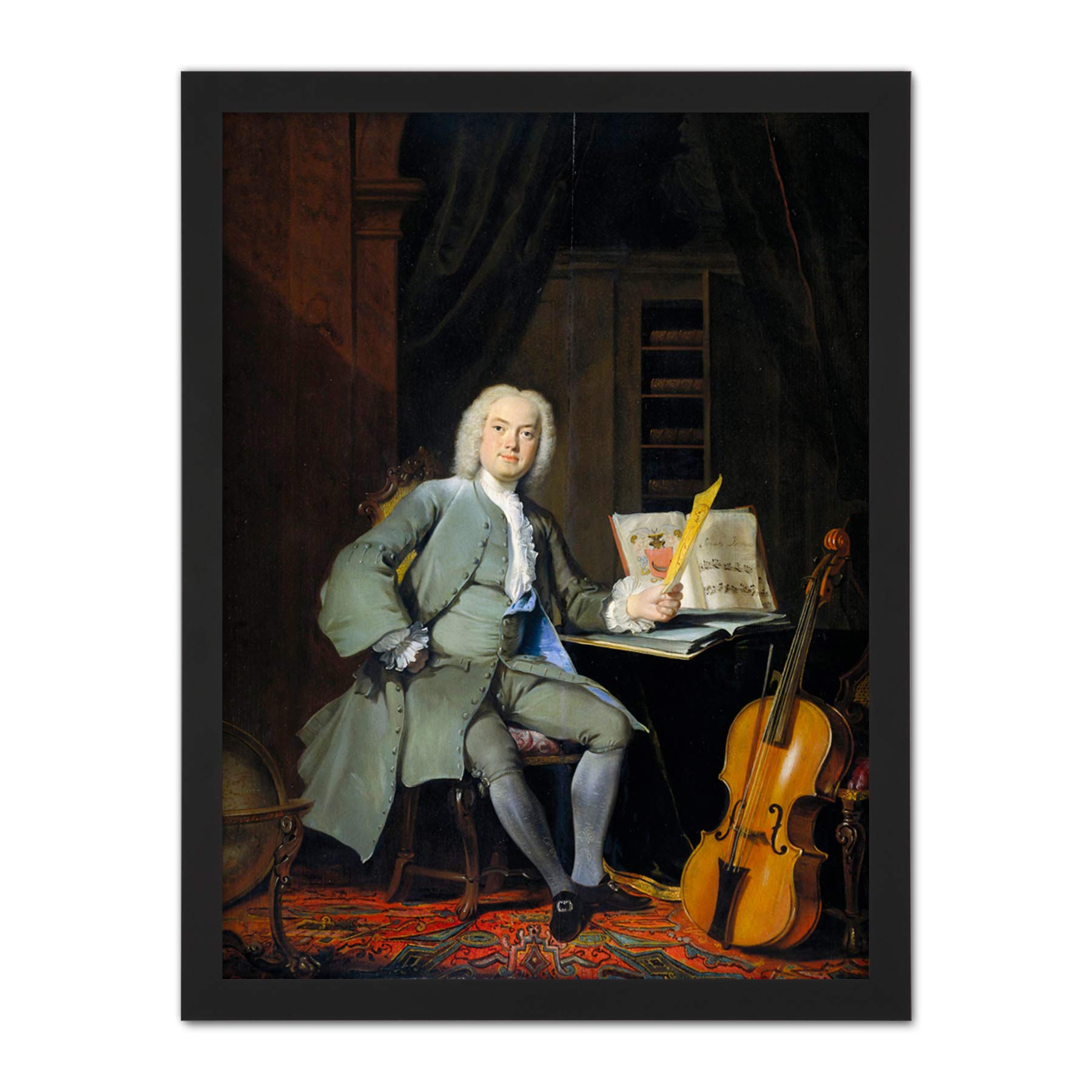 Artery8 Troost Portrait Member Of Van Der Mersch Family Artwork Framed Wall Art Print 18X24 Inch