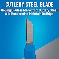 Vista 3 de Jonard KN-7 Cuchillo Ergonómico para Empalme de Cables con Mango de Goma Termoplástica, Azul, 6-14" de Longitud