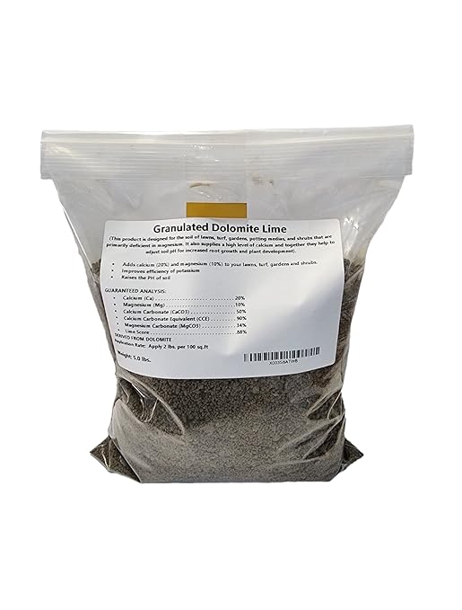Dolomite Lime for Plants 5 lbs. Granulated Dolomite Lime for Lawns