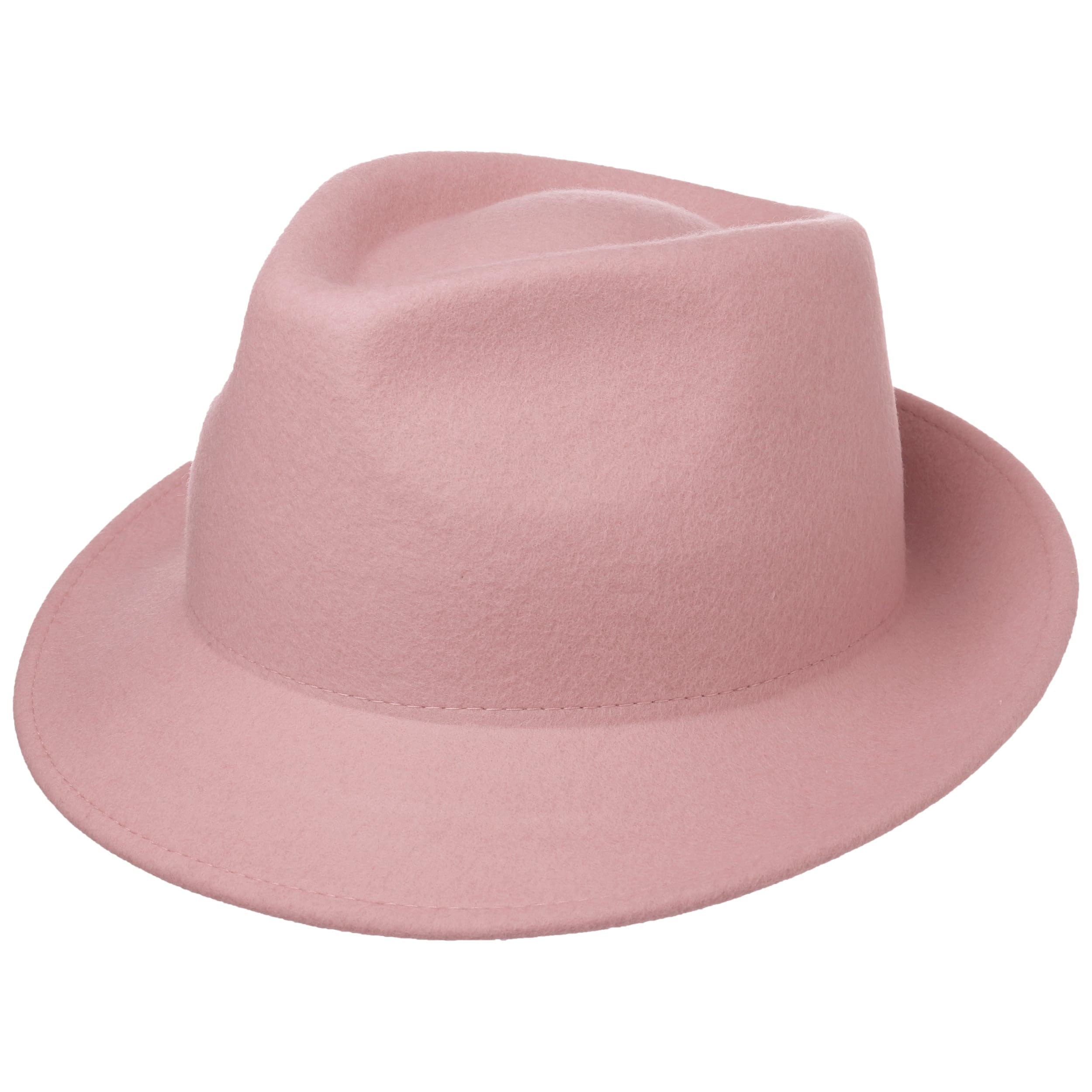Lipodo Trilby Hat Wool Felt Made in Italy Men Fall Winter Rose