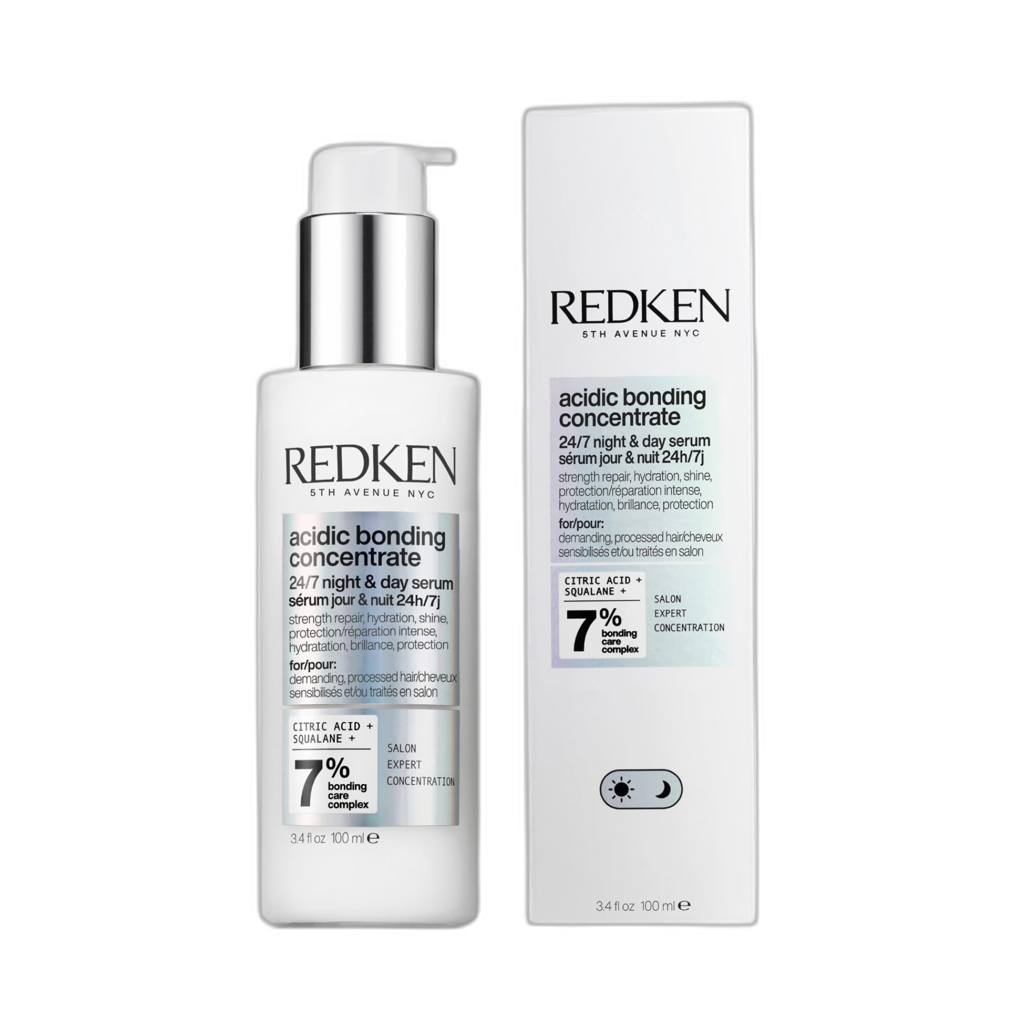 RedkenAcidic Bonding Concentrate Glow & Repair Leave-In Serum | Damaged Hair | Adds Shine & Softness | 100ml