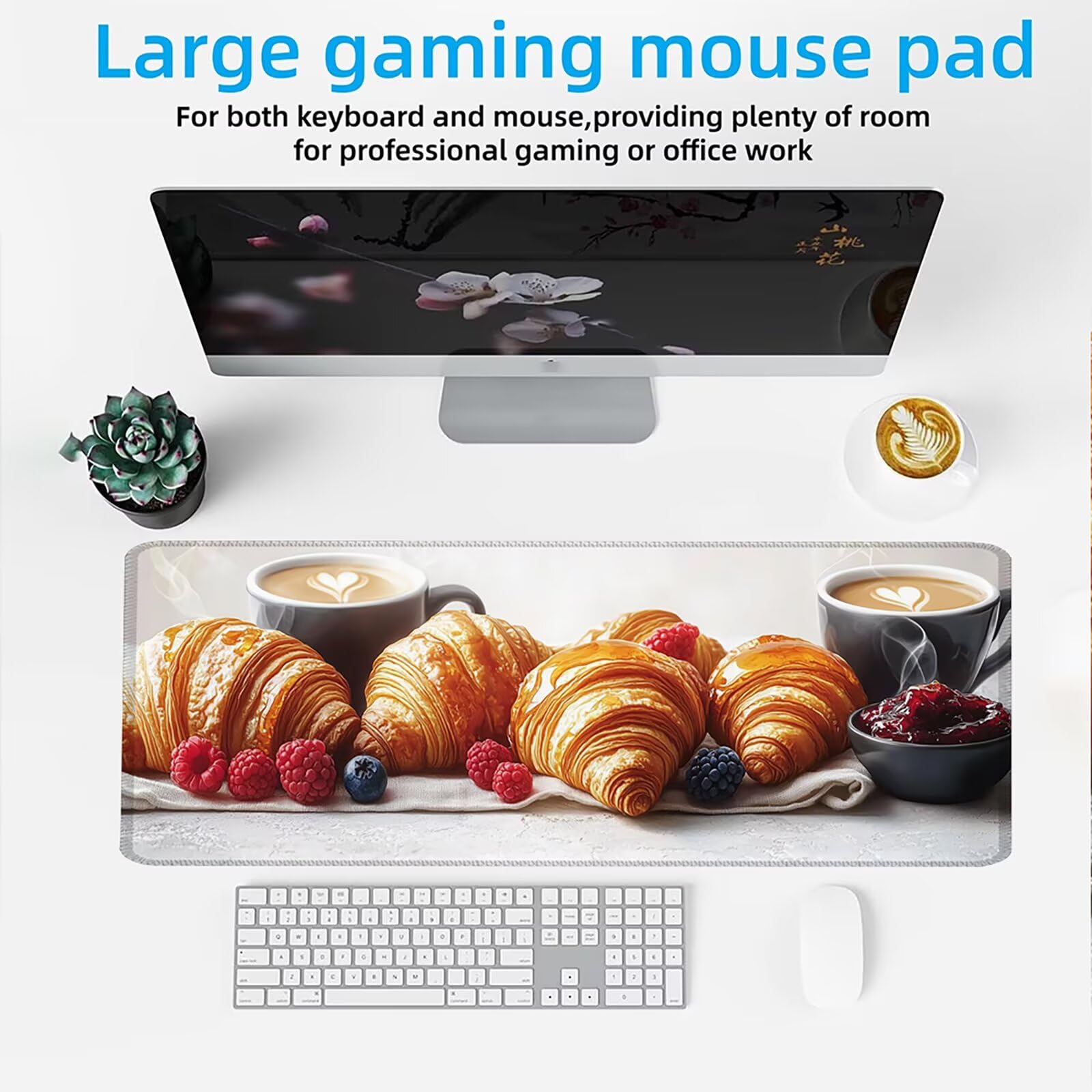 Podkładka pod mysz 1200 x 600 mm Podkładka pod mysz dla graczy, bardzo cienka podkładka na biurko Antypoślizgowa gumowa podstawa Lepsza szybkość i precyzja do komputera, komputera, pracy w kawie C0P