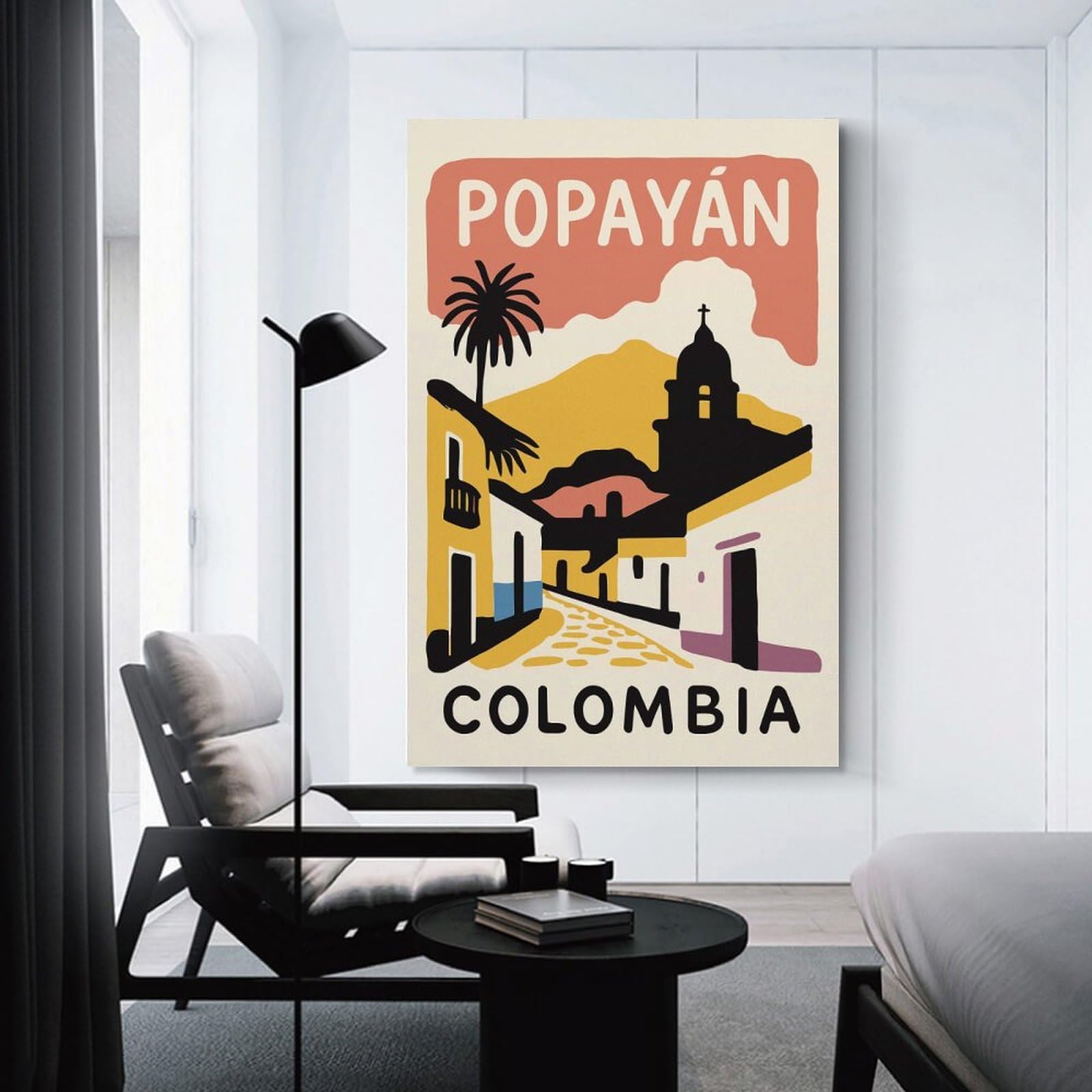 Junmoney Popayan Colombia Travel Canvas Art Print, 20x30inch(50x75cm), for Small Homes, Bedrooms Or Open Spaces, Wall Decor with Flexible Room Appeal