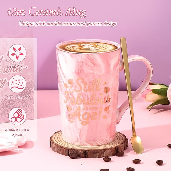 Happy Birthday Gifts for Teen Girls Women - Pink Birthday Gift Box for Women Self Care Mom Sister Wife Girlfriend Daughter Best Friend Coworkers, Womens Birthday Gifts Spa Gifts Basket Gift Sets