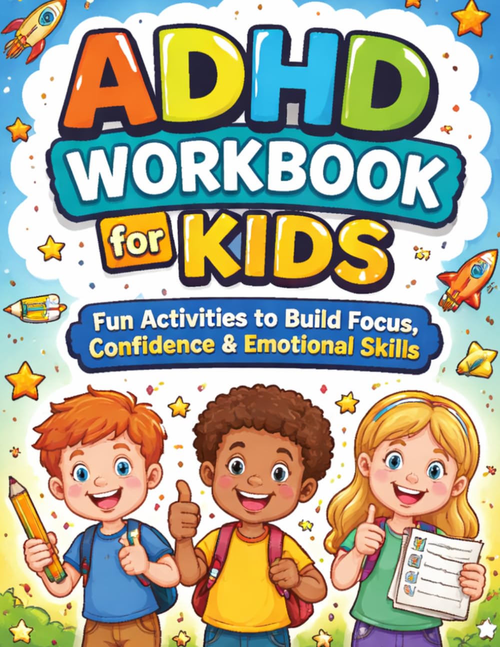 ADHD Workbook for Kids: Fun Activities to Build Focus, Confidence & Emotional Skills: Engaging Exercises to Help Children with ADHD Develop Focus, Organization, and Emotional Awareness