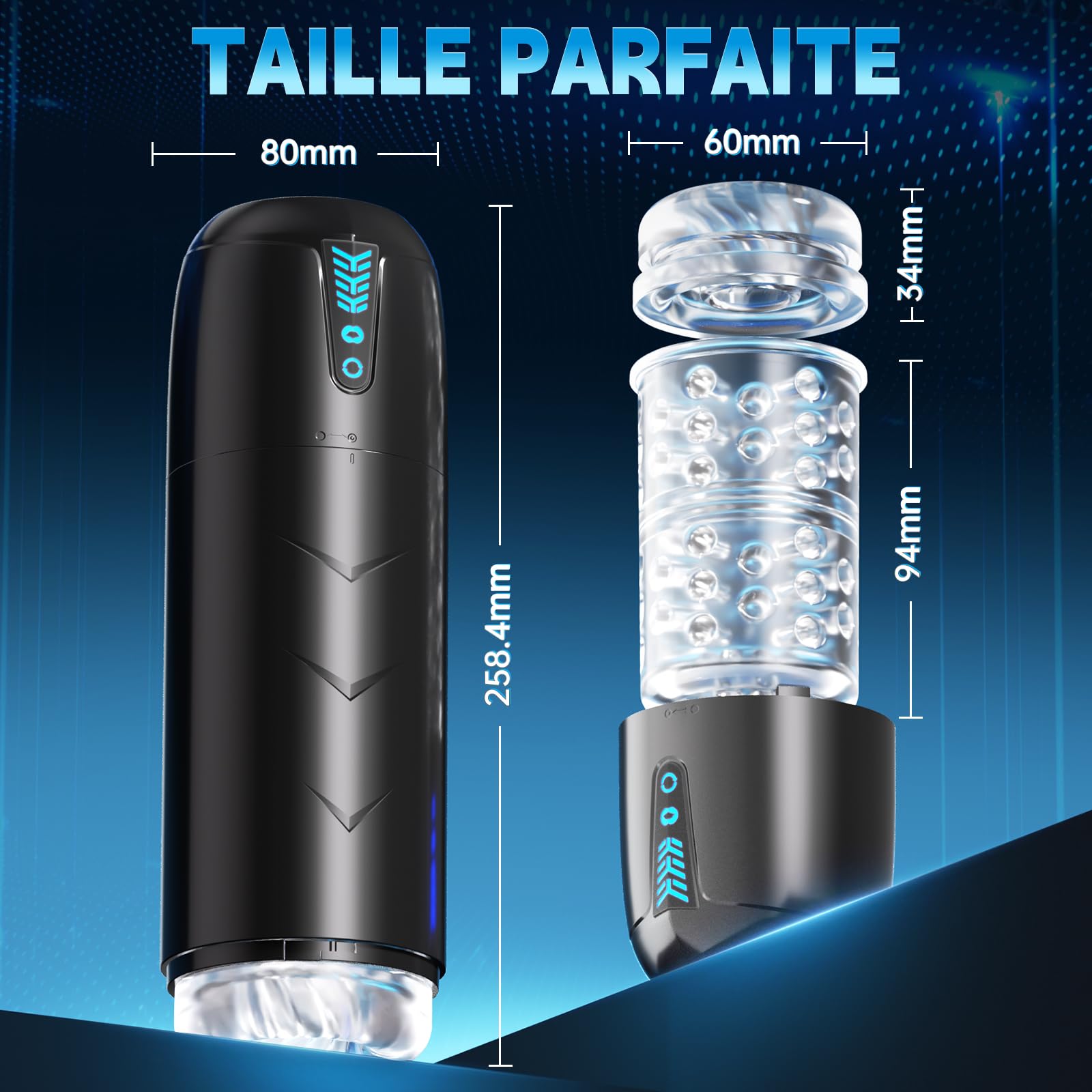 Masturbeuse Homme Sex Toys, Masturbateurs Masculins Mains Libres avec 7 Modes d'aspiration et 7 Modes de Rotation, Masturbateur Automatique Vaginette Ultra Réaliste Sextoyse Homme Sex Manuels