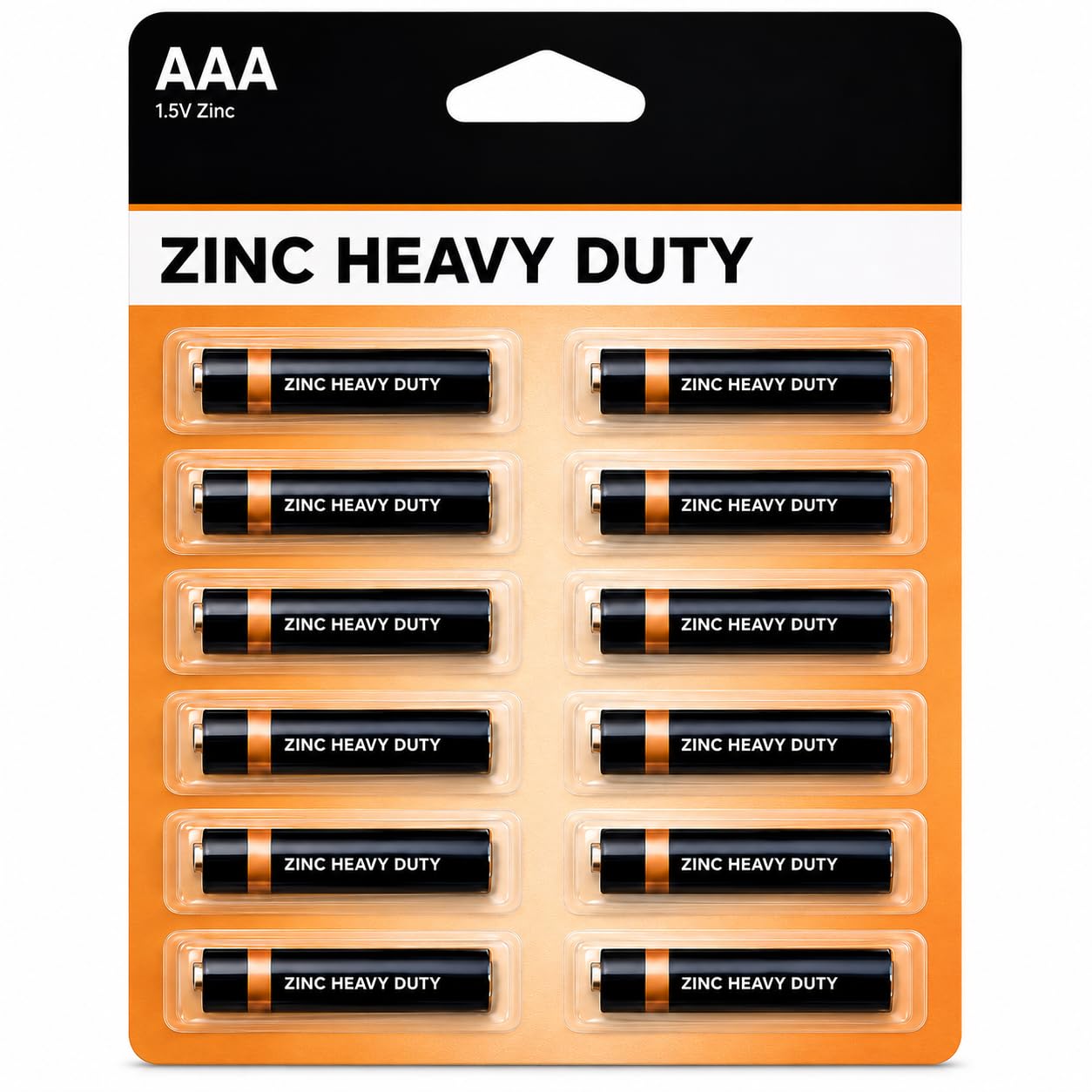 Zinc Heavy Duty AAA Batteries, 1.5V, Pack of 12-image-27