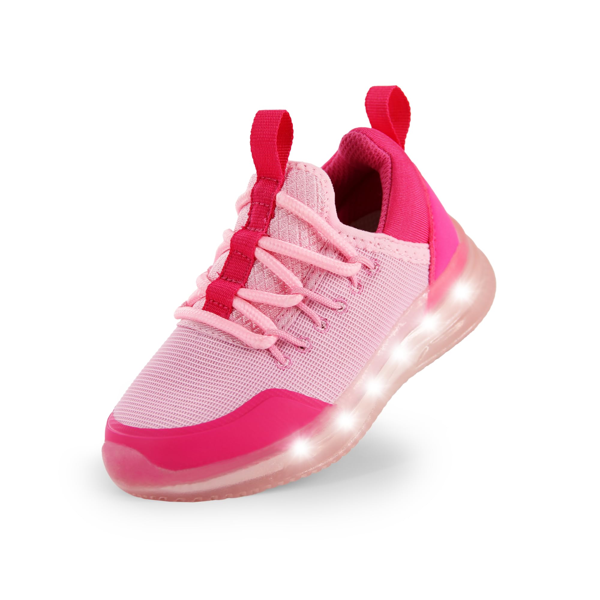 YESKIS Toddler Boys Girls Light Up Shoes Lightweight Mesh Breathable Fashion Led Flashing Walking Running Sneakers for Toddler and Little Kid