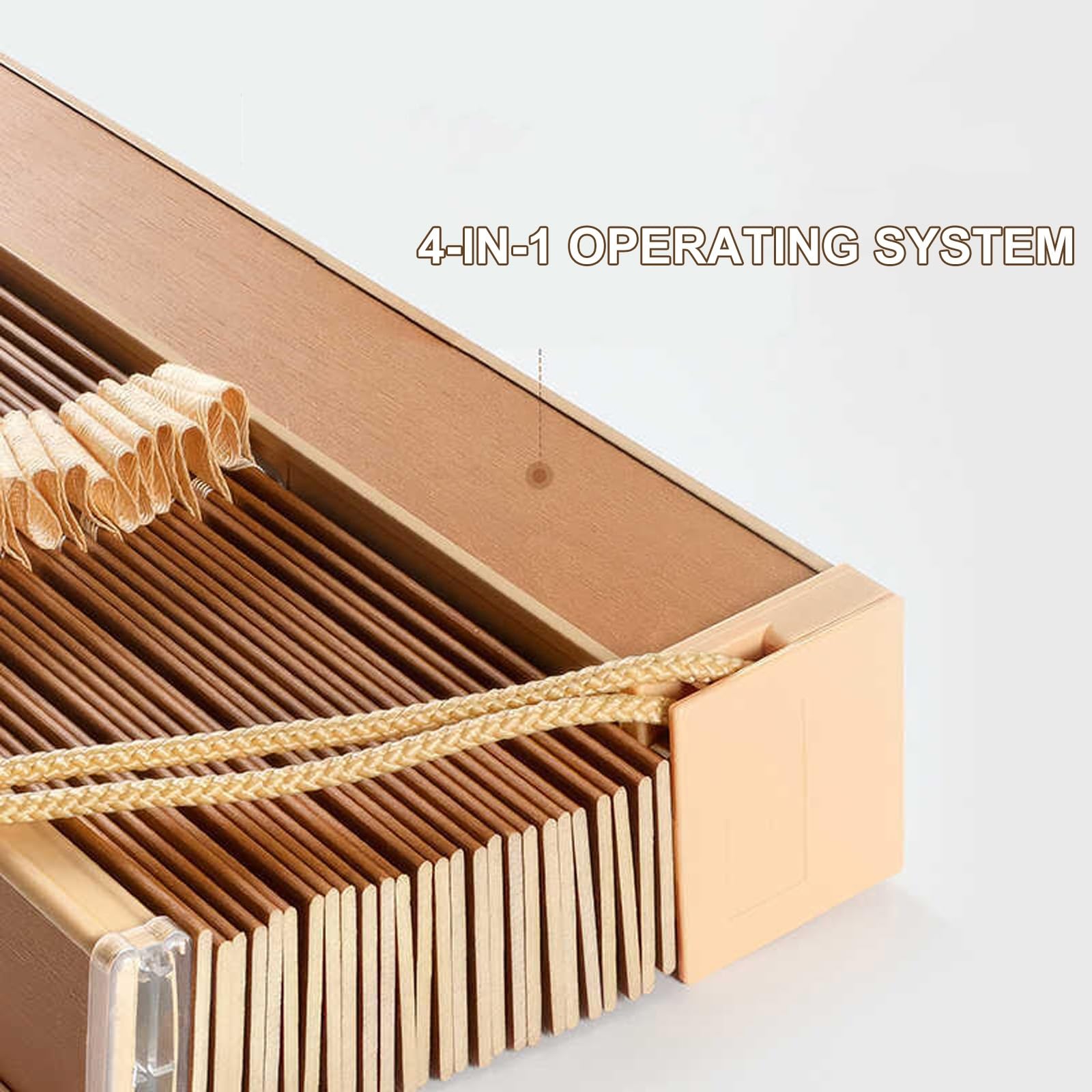 Estores Venecianos De Madera Sin Cables, Lamas De 5cm, Persianas A Medida 60 80 100 120 140 160 180 200 Cm para Dormitorio Y Salón, Aislamiento Térmico Y Madera Falsa para Privacidad