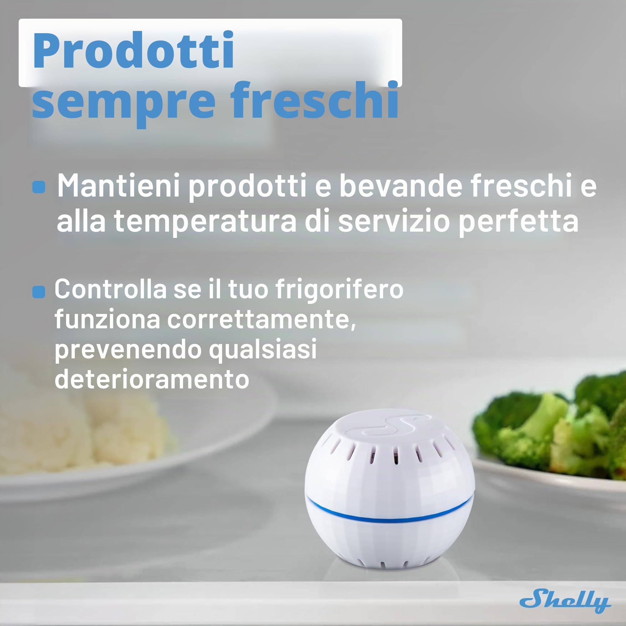 Shelly H&T Bianco, Sensore di Umidità e Temperatura WiFi Intelligente, Mini Termometro e Igrometro per Ambienti, Controllo Remoto, App iOS Android, Avvisi e Memorizzazione Dati, Nessun Hub Richiesto
