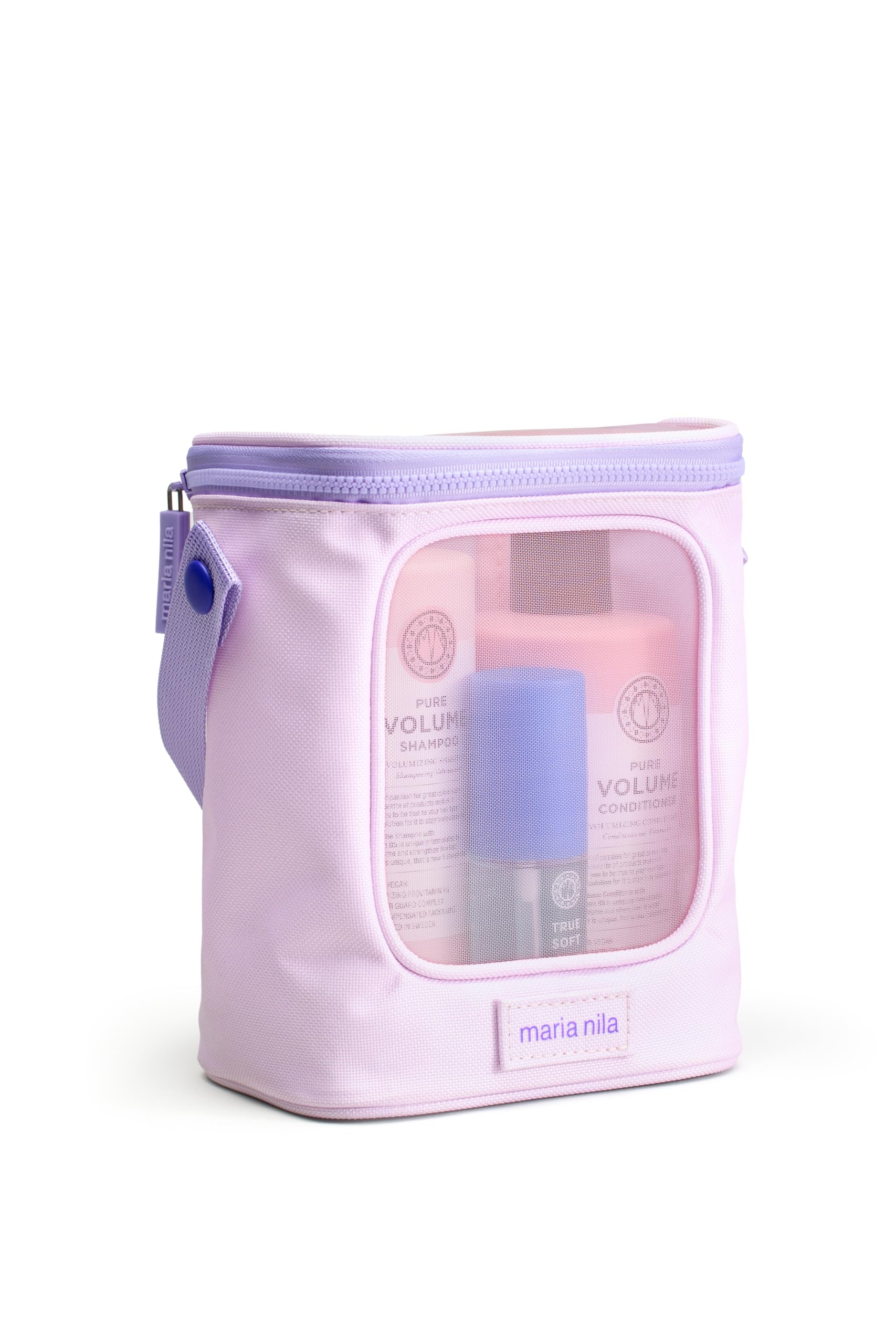 Maria Nila Sommer Geschenkset für Frauen für feines Haar - Beauty Bag Pure Volume mit Shampoo, Conditioner und limitiertem Arganöl, Volumen Set Mesh Bag, Salon Qualität, vegan, sulfat- und parabenfrei