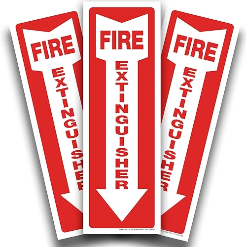 Miniatura 7 de iSYFIX Calcomanías de letreros para extintor de incendios, paquete de 12 calcomanías de vinilo autoadhesivas de alta calidad, laminadas para máxima