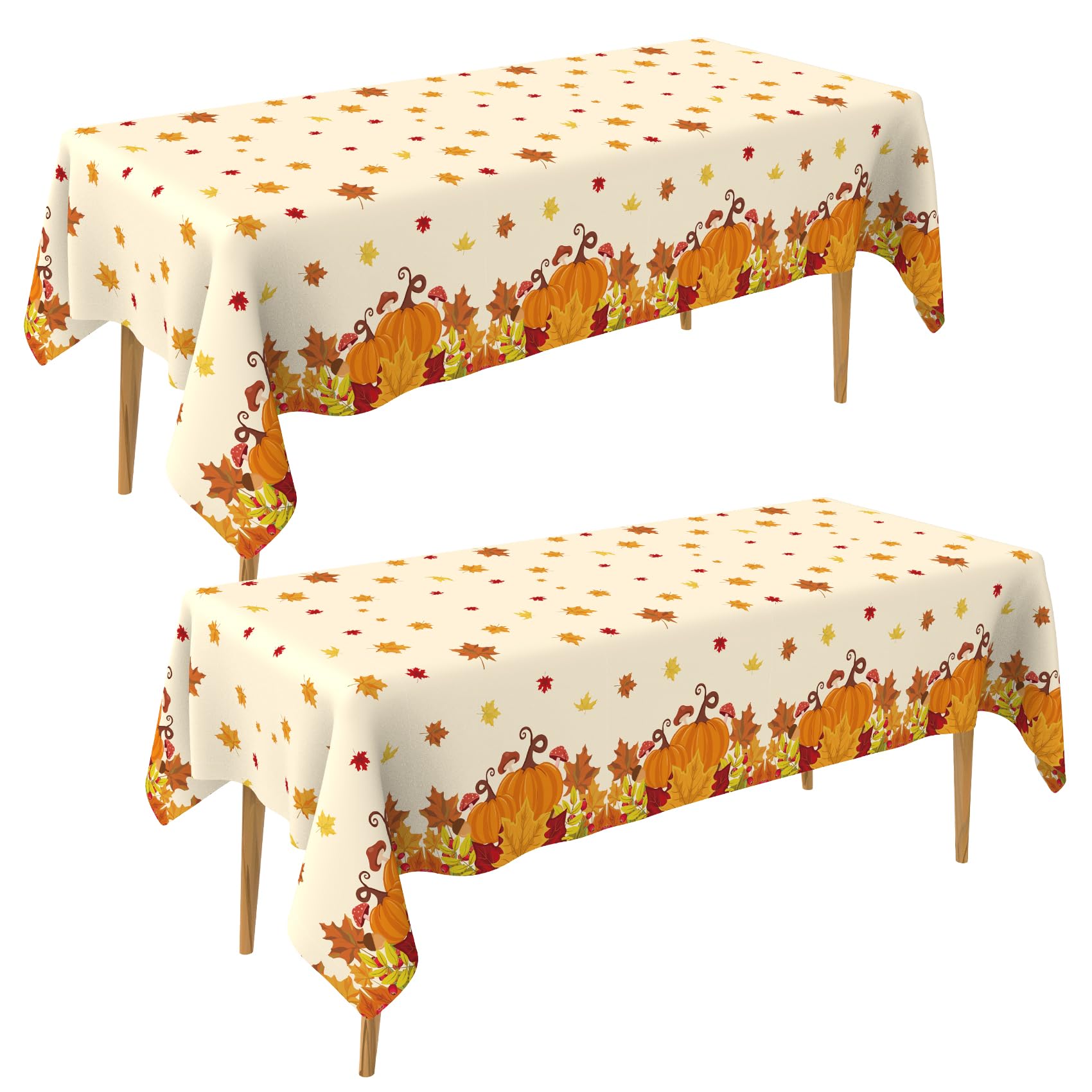 HadrNahkb Plastic Fall Leaves Tablecloth