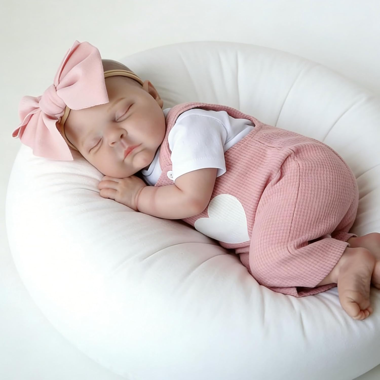 iCradle Lovely Realistic Reborn Baby Doll Girl 20inch Soft Vinyl Silicone Baby Doll Cloth Body Handmade Real Life Newborn Doll Toy for Ages 3+