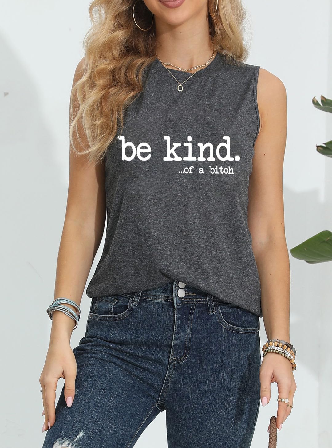 Womens Tank Tops Summer Graphic Sleeveless Shirts Casual Loose Fit Tunic - Image 3