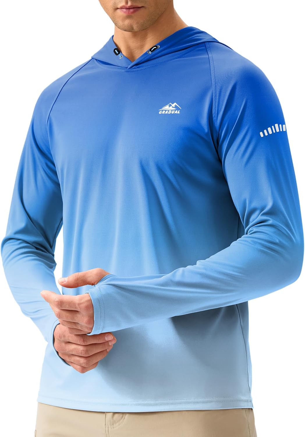 Men's Sun Protection Hoodie Shirt UPF 50+ Long Sleeve Fishing Rash Guard UV SPF Summer Lightweight Hiking Shirt for Men