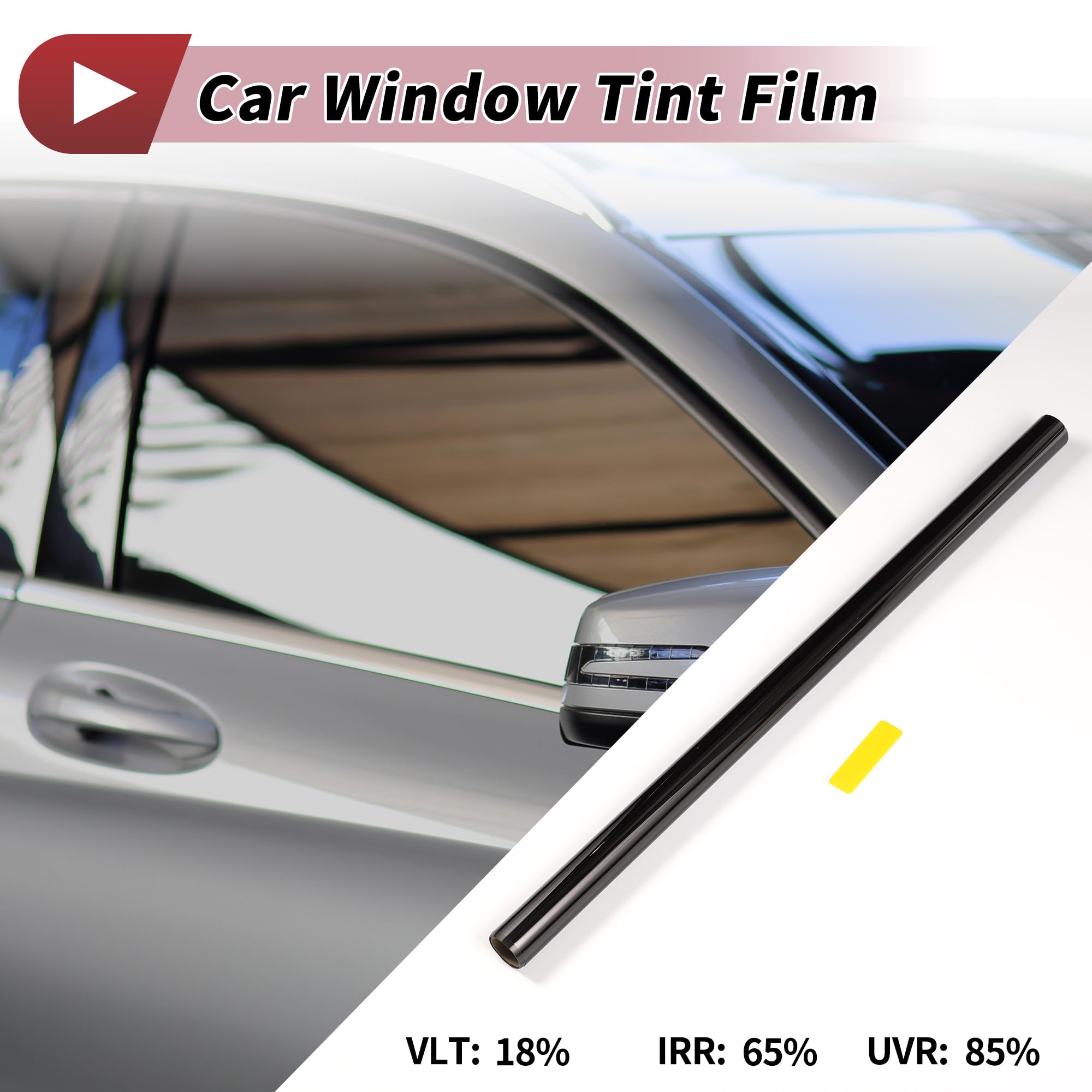 HEROFFIX Nano Ceramic Car Window Tint Film VLT 18% IRR 65% UVR 85
