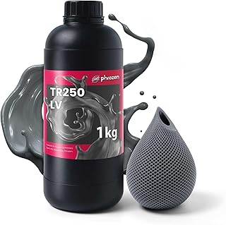 phrozen 光造形 3Dプリンター用 UVレジン [TR250LV] 耐熱性 光硬化樹脂 LCD/SLA 3Dプリンタ向け 高精度 高速硬化 低収縮 非脆性 造形材料 (1000g, グレー)