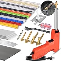 Vista 1 de 120W Plastic Welder, 5 Tips 3 in 1 Plastic Welding Kit, Plastic Repair Kit With 106pcs Welding Rods, 2-Speed Portable Gun Style Bumper Repair Kit