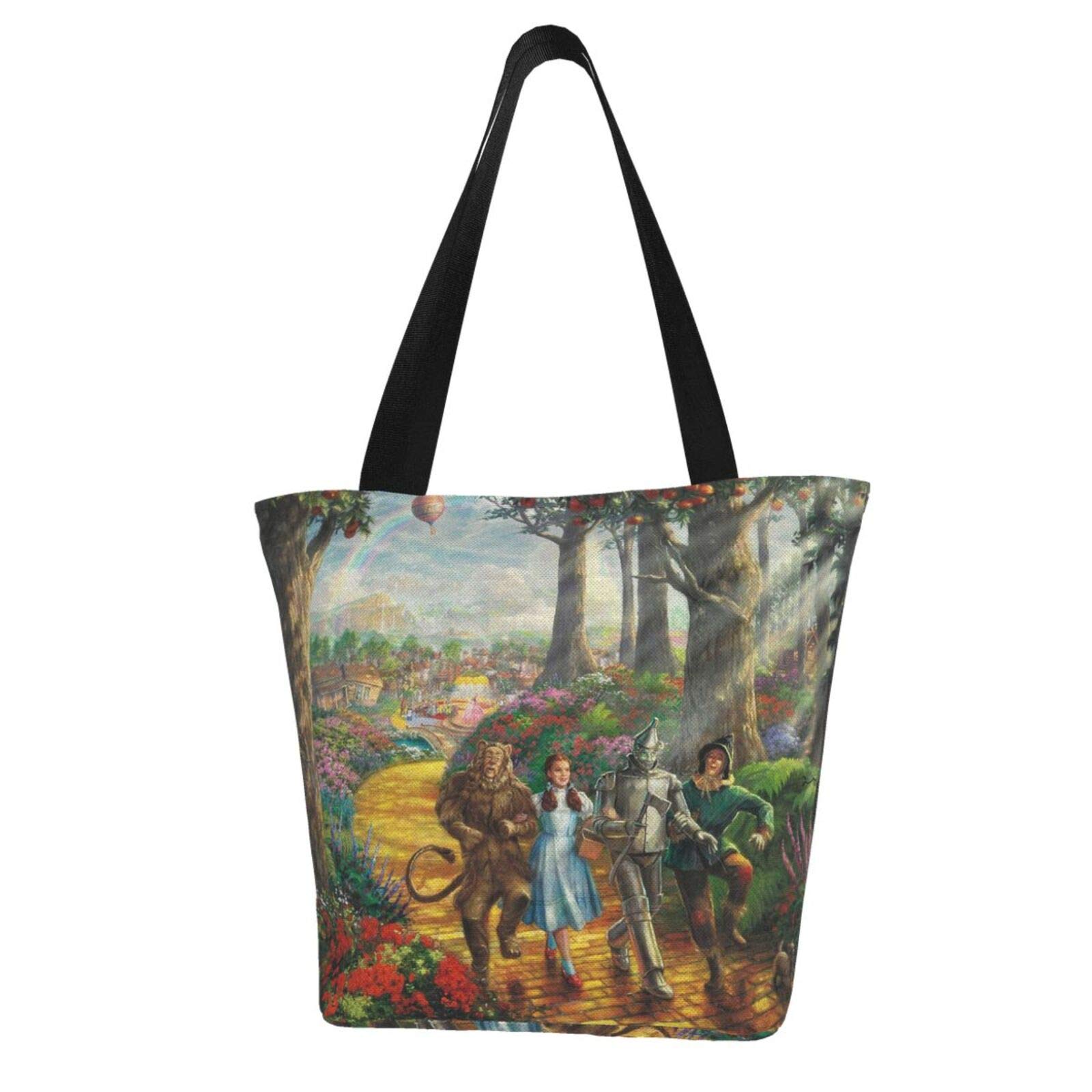 The Wizard of Oz Women Multifunction Large Capacity Shoulder Bag Shopping Bag with Zipper Handbag Beach Bag Laptop Bag Tablet Bag