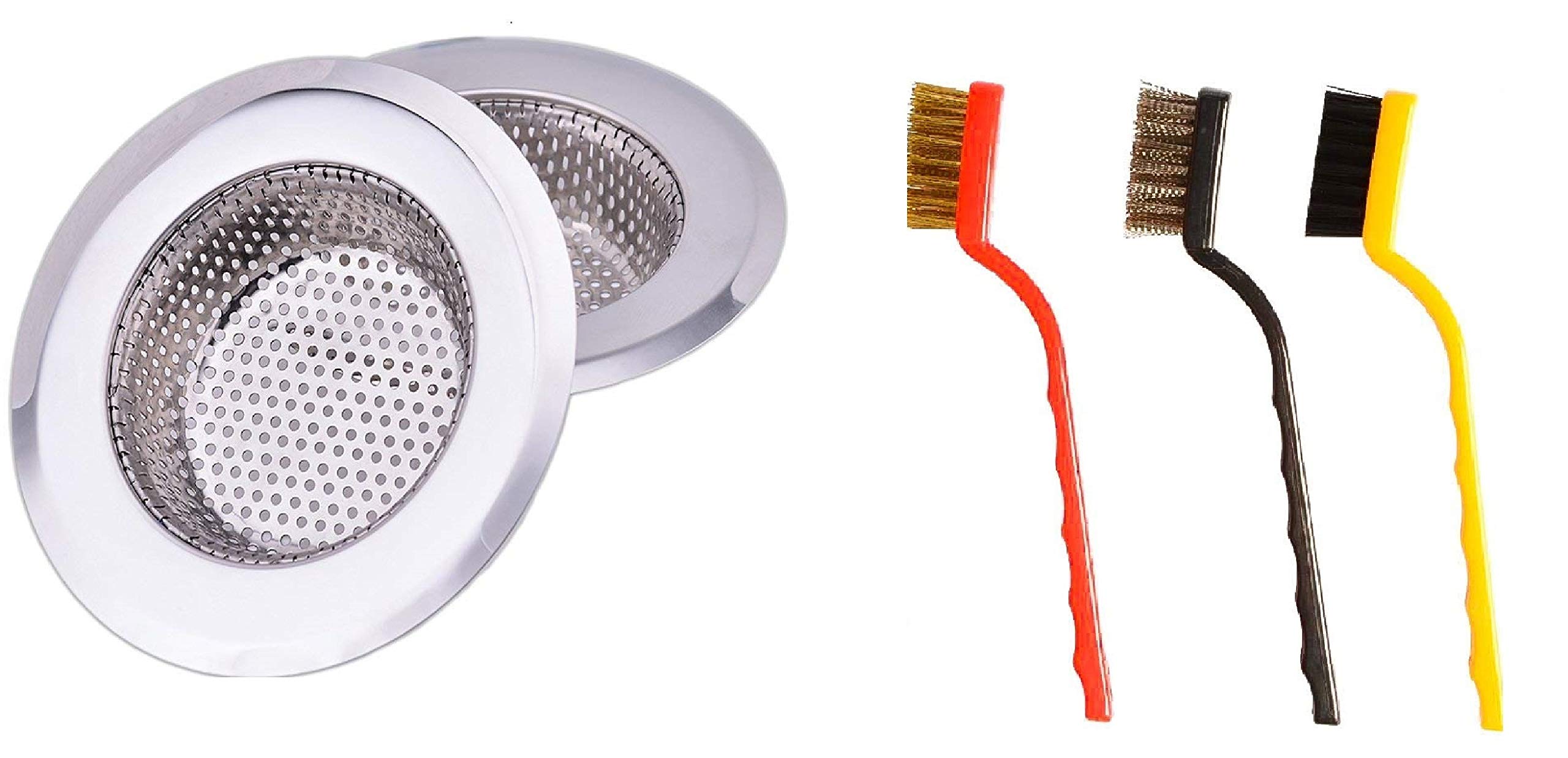 EVOHOME® Kitchen Sink Strainer & Drainer Sink Jali of Stainless Steel with Gas Cleaning Wire Brush for Home & Kitchen - Drain Cleaner, Sink, Filter, Wash Basin, Cleaning Tool for Bathroom and Kitchen (B08ZKS23V7) Amazon Price History, Amazon Price Tracker