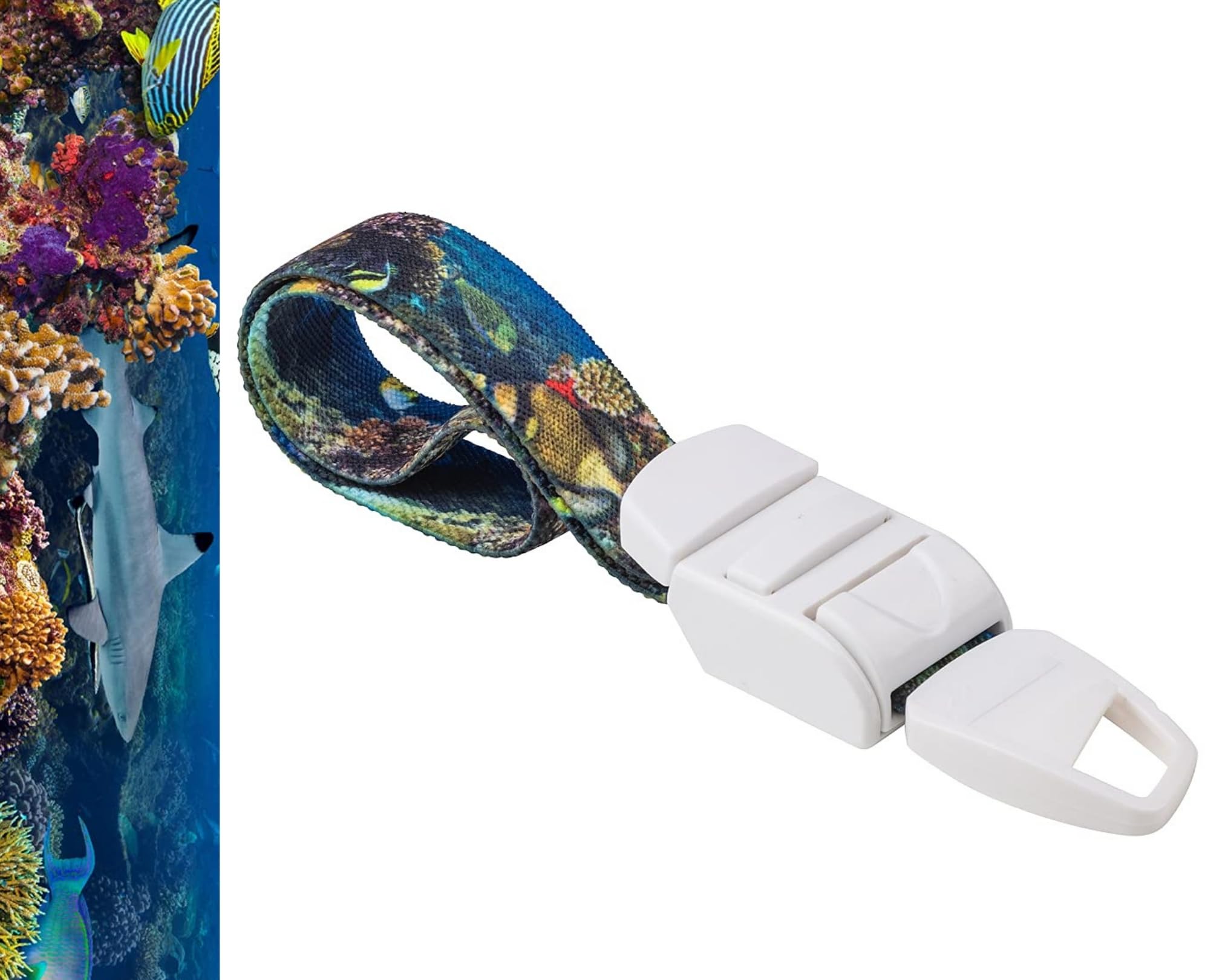 Medical Tourniquet with Coral Reef/Ocean Fish Pattern with ABS Plastic Buckle Latex Free Elastic Band Perfect for Doctors, Nurses, Students and Paramedics