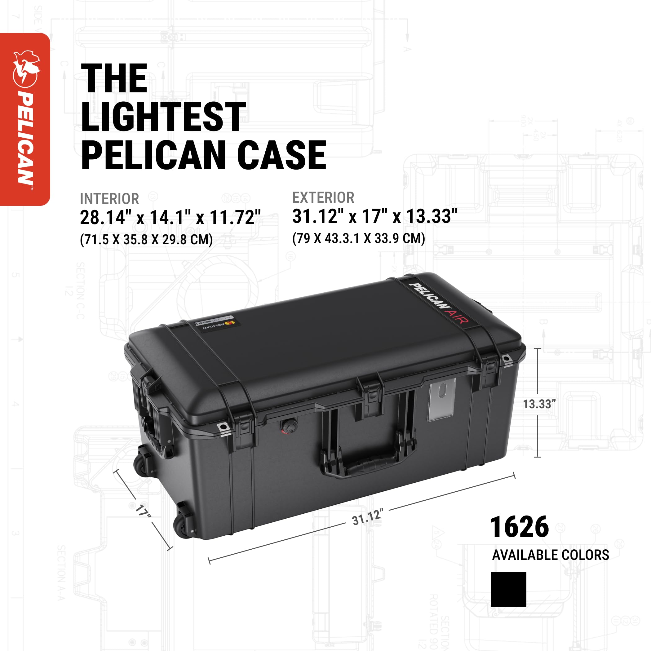 Amazon.com: Pelican 1626 Air Case No Foam (Black) : Sports & Outdoors
