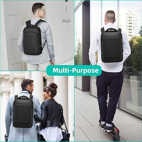 Miniatura 8 de GYakeog Slim Laptop Backpack for Men,15.6 inch Mens Computer Backapcks,Small Travel Backpack,Lightweight Waterproof Anti Theft Business Carry on Bag