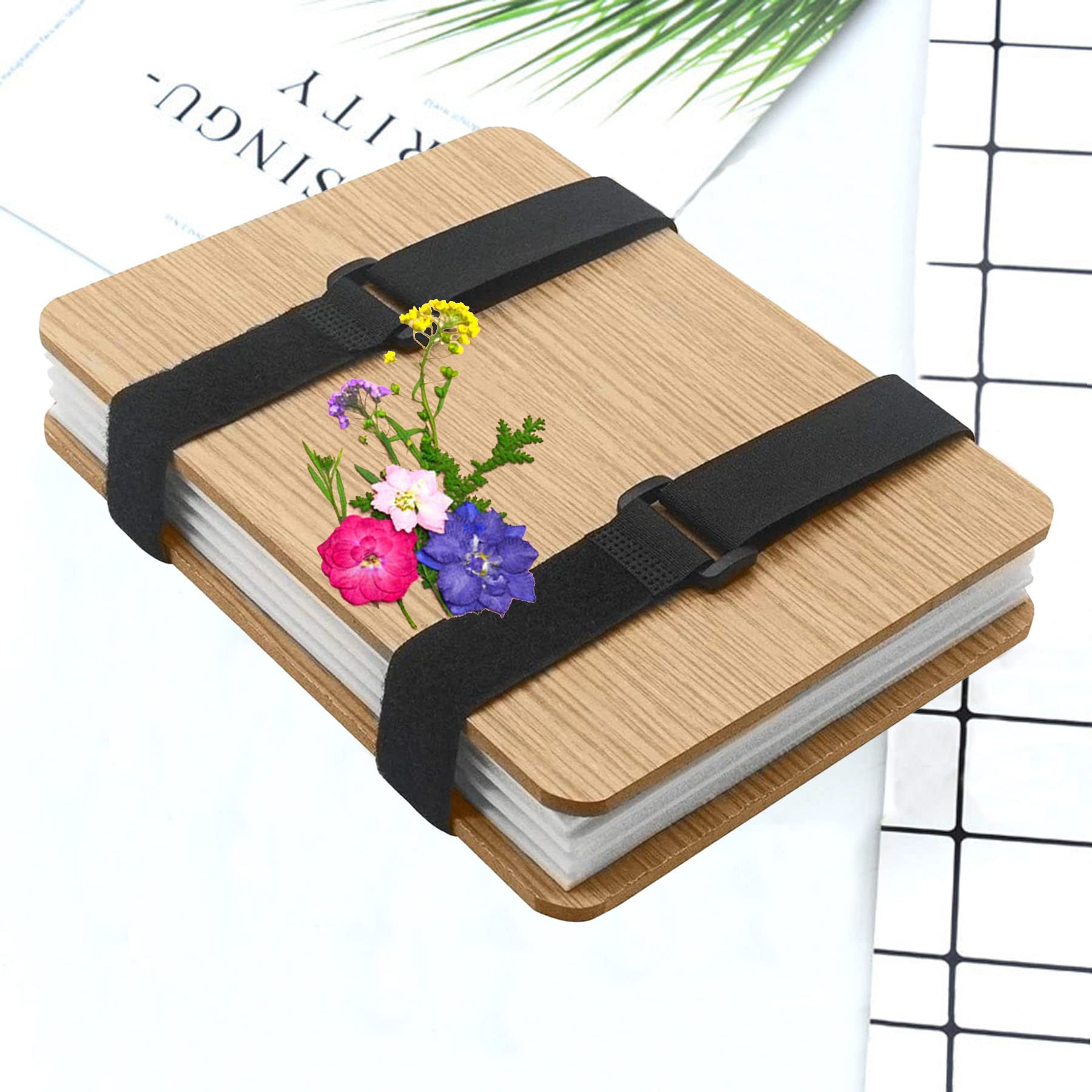 Cayway Pressa per Fiori e Foglie in Legno 16 x 21cm - per Piante, Artigianato, Fatto a Mano - Adulti