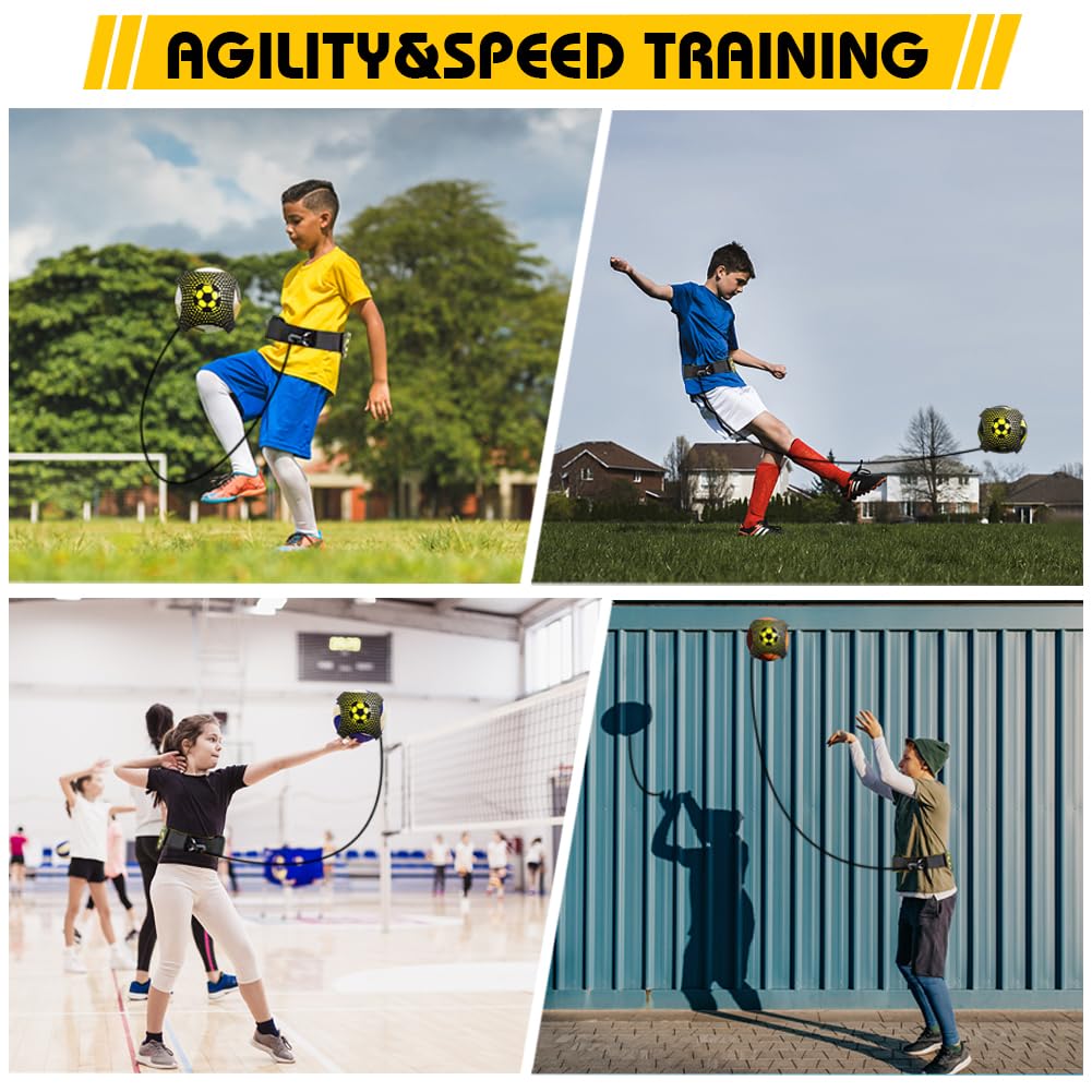 Slalomstangen-Set für Fußball, Agility-Training, inklusive Stangen, 6 Stück, Agility-Leiter, 10 Fußballkegel, Springseil für Geschwindigkeitstraining, Fußballtraining, Basketball und Fitness