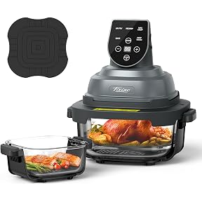 Ninja Crispi 4-in-1 Glass Air Fryer | 450°F | Non-Toxic | 4QT & 6-Cup Glass Containers w/Lids | Microwave, Freezer, Dishwasher Safe | Max Crisp, Air Fry, Bake, Recrisp | Green | FN101SG
