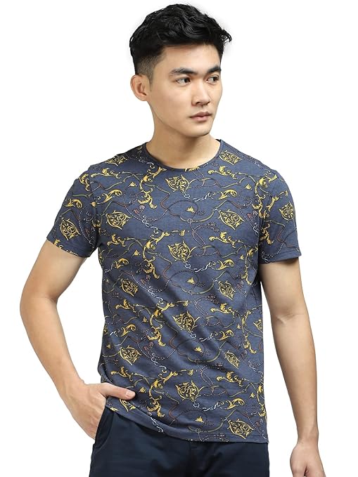 Men's Cotton Slim Fit Crew Neck T-Shirt