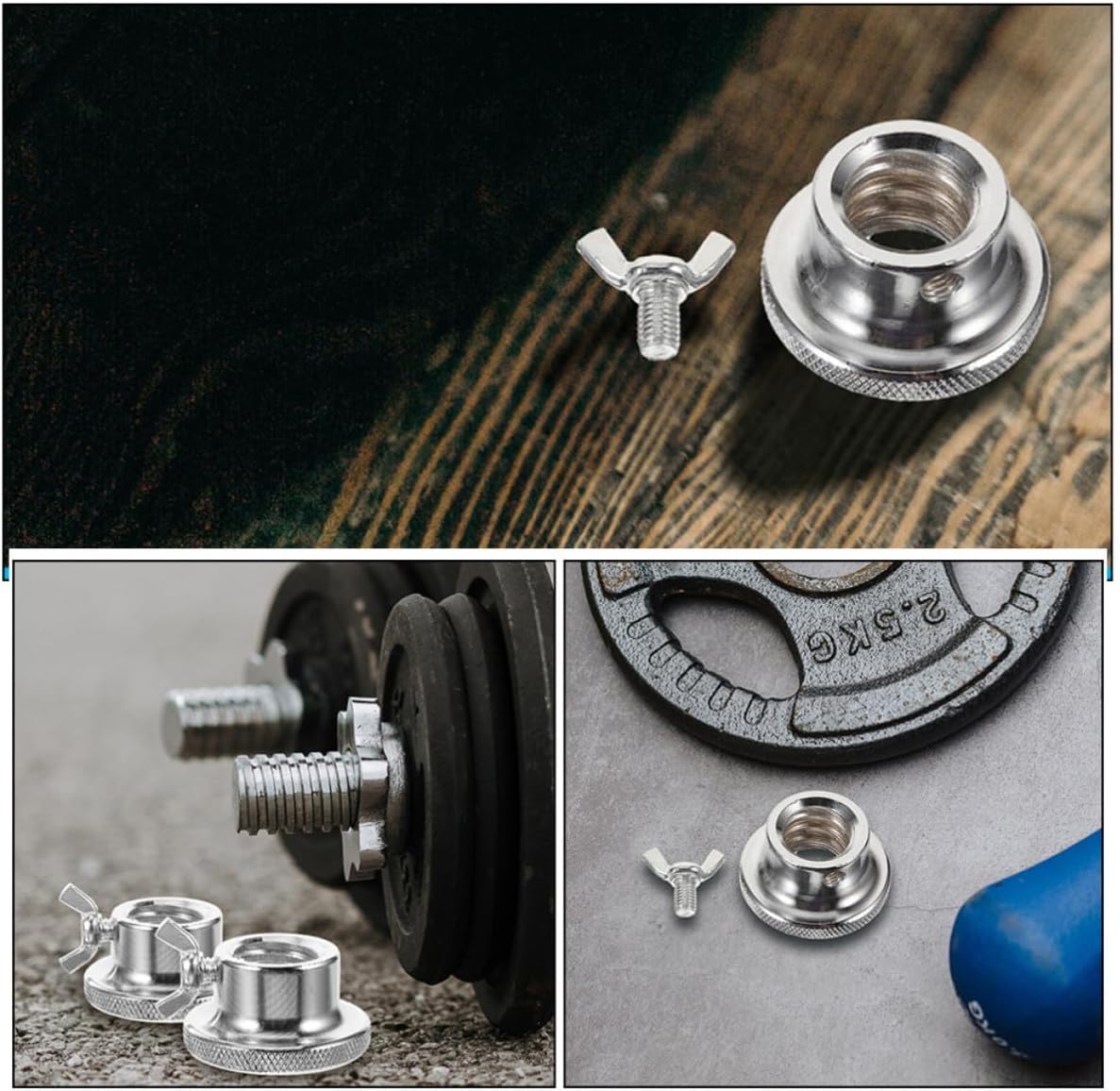 Veemoon 6pcs Universal Barbell Lock Collar Self-Locking Dumbbell Nuts