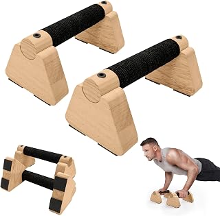 AdventureBuiltHomePerfected Wooden Parallettes Bars - Premium Calisthenics Equipment for Handstand, Push-Ups & Planche Training