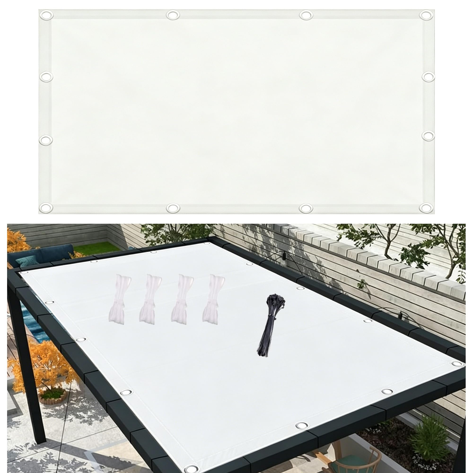 Voile d'ombrage rectangulaire imperméable contre la chaleur