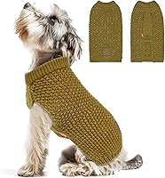 Vista 39 de KYEESE Suéter para Perros Grandes con Agujero para Correa Pullover Cálido con Hilo Reflectante Macho Tejido Grueso Elástico de Punto Abrigo