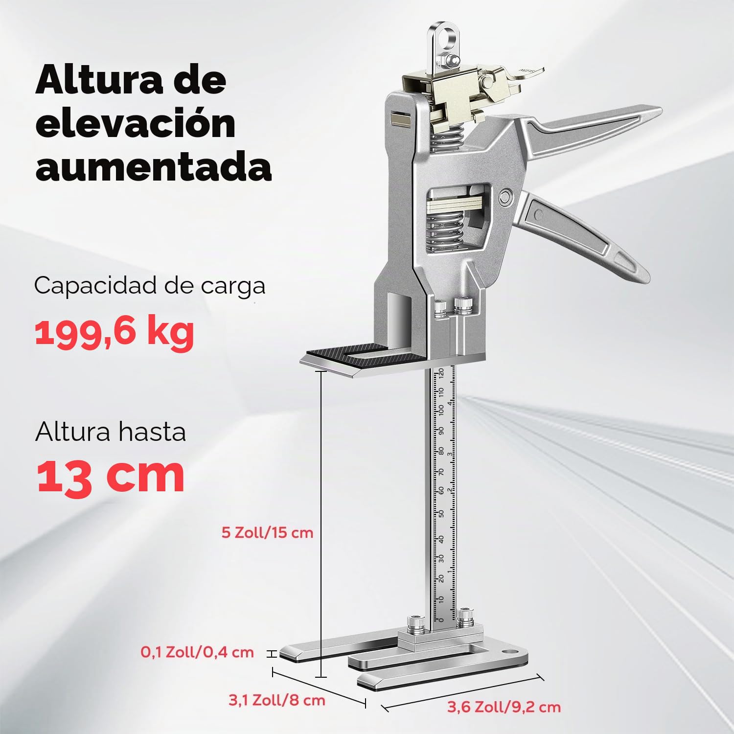 Raynesys 2 PZS Brazo de Ahorro de Mano de Obra, 12 Pulgadas Levantador de Herramientas Manuales Control Preciso Lento/Rápido Descenso, Cada Capacidad de Carga 100KG para Azulejos de Pared Muebles