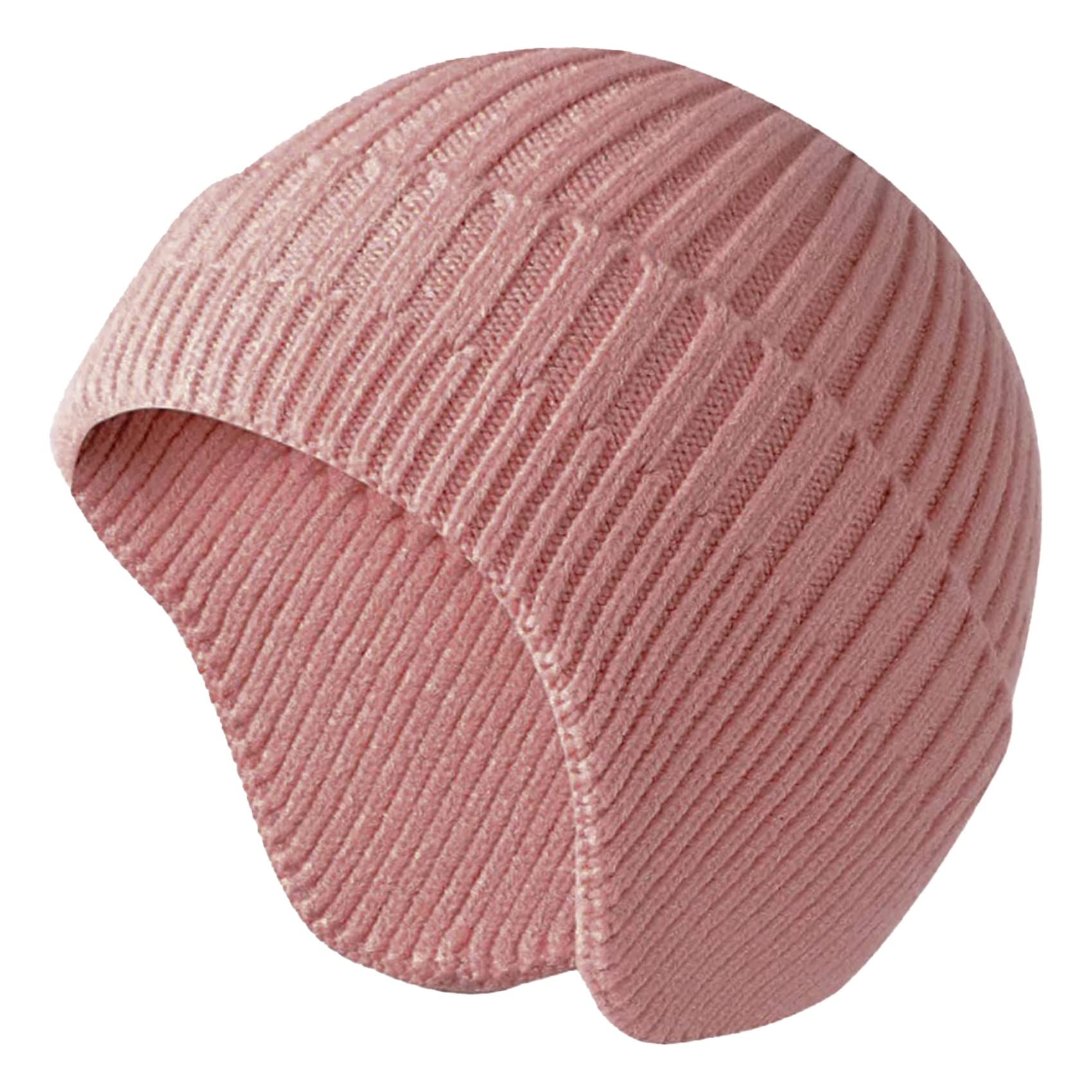 SYAYAWomen Winter Warm Beanie Hat Ear Flaps, Men Earflap Wool Knit Skull Cap for Cold Weather Outdoor M-E-H-H1